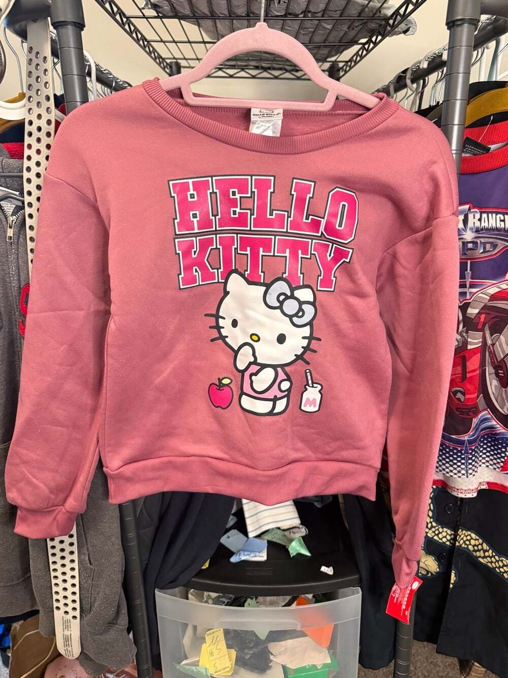 Sanrio Hello Kitty Pink Graphic Crewneck Pullover Sweatshirt